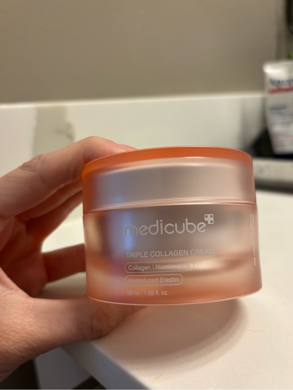 Medicube Triple Collagen Cream — Peach-Coral Moisturizing Face Cream